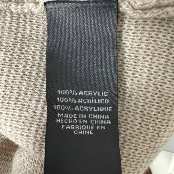 Vince Camuto Beige Tan Cowl Neck Midi Sweater Knit Dress size Small - Picture 9 of 11